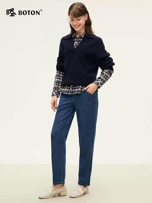 波顿女士四季 哈伦牛仔裤 云柔藏肉 合身中高腰直筒显瘦款LE329324 商品图2