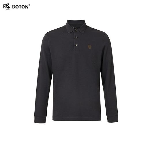 [羊绒桑蚕丝]波顿男士春秋冬 POLO 衫 合身长袖 柔适美式休闲款MT022324 商品图5