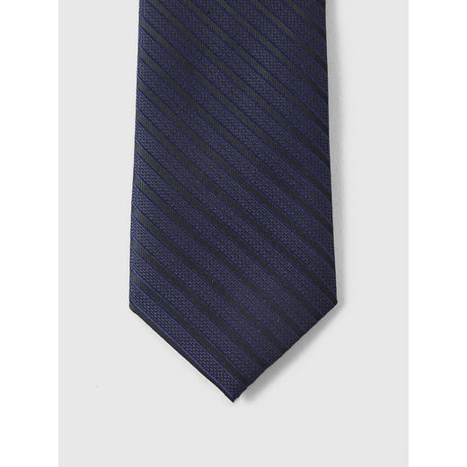 GXG领带男正装商务职业上班工作面试学生时尚休闲黑色条纹领带 商品图4