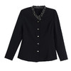 KQLA83N31882025年小众设计感木耳边鸡心领西装女春秋法式优雅修身短外套 商品缩略图4