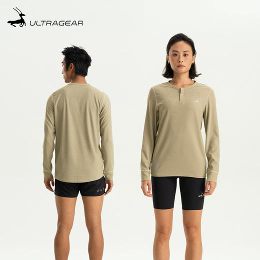 优极UG 中性款干爽亨利领长袖T恤 商品图0