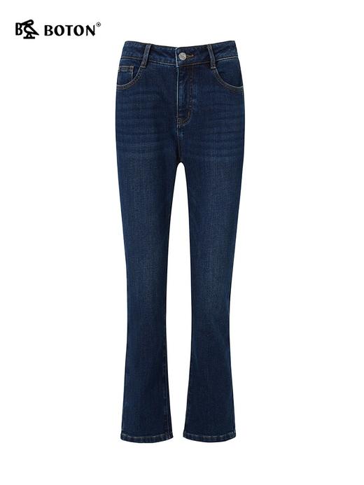 波顿女士秋冬 直筒牛仔裤 舒弹藏肉 高棉高腰显瘦款LE309323 商品图5