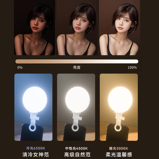 【补光无死角！走到哪拍到哪】口袋补光灯充电款手机直播笔记本电脑视频户外拍摄迷你美颜打光灯。ha 商品图1