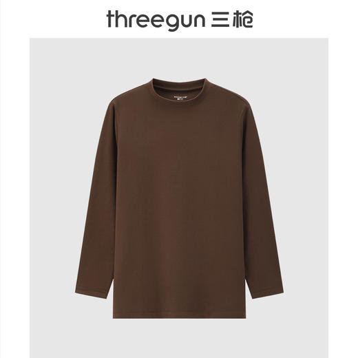 Threegun三枪 热力弹抗菌高支新疆棉圆领男士打底衫-T20082A02 商品图2