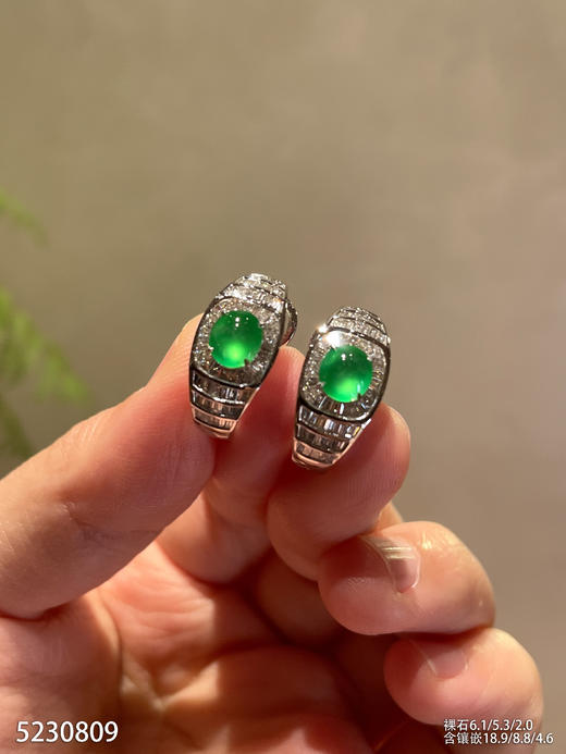 5230809，蛋面耳钉。具体价格微信咨询 商品图1