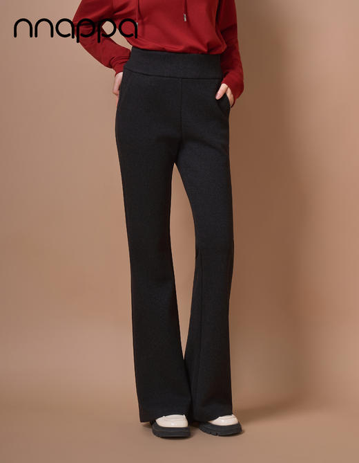 桑蚕丝羊毛高腰塑形微喇裤PA29400 商品图2