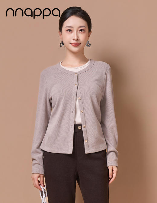 撞色假两件开衫打底衫CA7403 商品图0