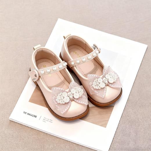 莎妮熊24AU小童皮鞋D24595（粉色/米色） 商品图0