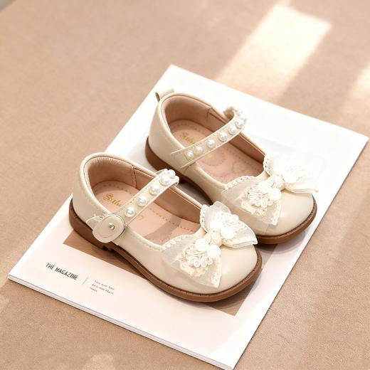 莎妮熊24AU小童皮鞋D24595（粉色/米色） 商品图1