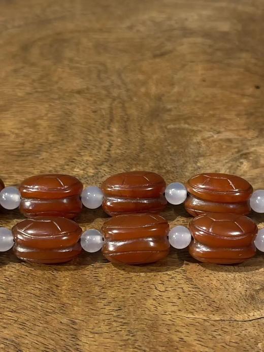 南红玛瑙龟壳形珠项链与耳坠套组，顺丰包邮 商品图13