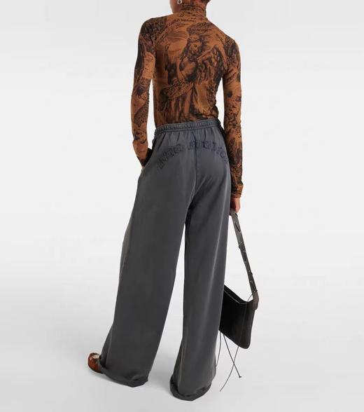 明星同款~A*c Studios 慵懒感秋冬阔腿裤，高品质雪花水洗长腿视感做旧贴布绣花阔腿裤 商品图4