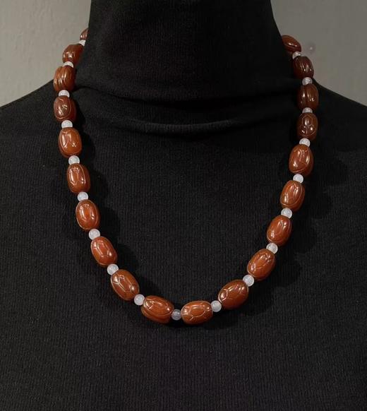 南红玛瑙龟壳形珠项链与耳坠套组，顺丰包邮 商品图5