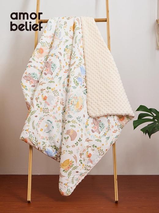 Amor&belief悦肤 薄夹棉豆豆毯 婴儿盖毯宝宝毯新生儿 商品图1