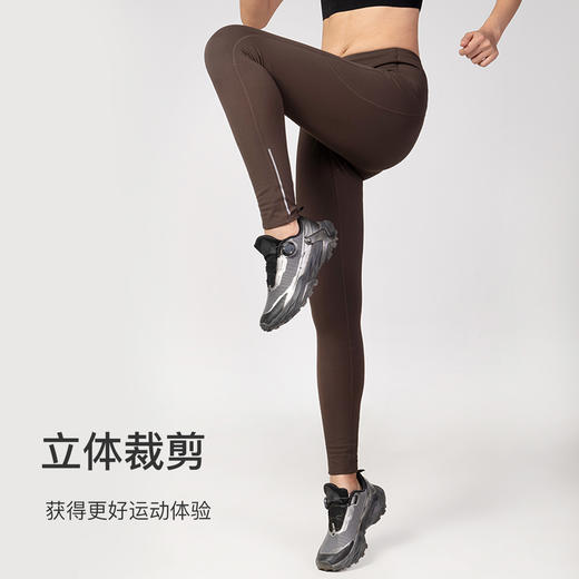 奥尼捷跑步紧身长裤女户外运动训练加绒长裤专业马拉松越野压缩裤 商品图3