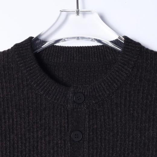 88105SDSA男士秋冬新款痞帅男装韩版亨利领竖纹针织衫百搭慵懒风毛衣 商品图2