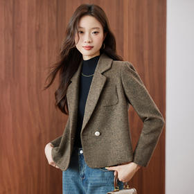 修身气质西服上衣，时尚通勤短款西装外套HR-SSFB20209A
