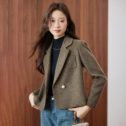 修身气质西服上衣，时尚通勤短款西装外套HR-SSFB20209A 商品图0