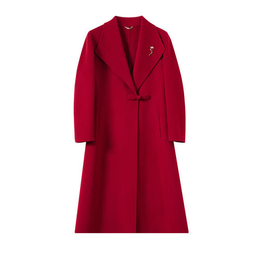 TC 215885双面羊毛呢外套中长款呢子大衣宽松大码显瘦 商品图4