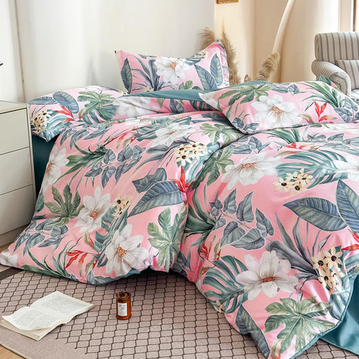 秋冬新色预览【卧室花园 海棠春南法花卉床品四件套】莫兰迪色系花卉 低调的轻奢感 入眼整个高级舒适 A类标准 活性印染 10款可选 商品图1