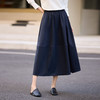 【10/1新品】熙世界可拆卸丝巾A字半身裙女2025秋装新款通勤休闲高腰中长裙子 商品缩略图3