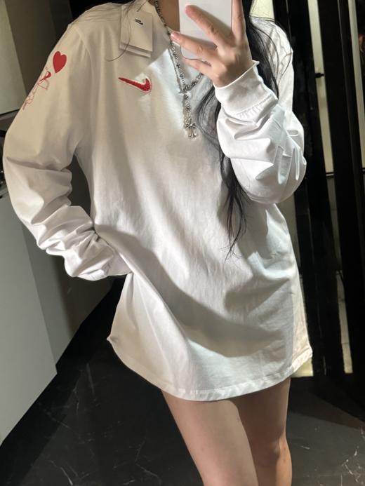 NK情人节限定爱心发泡刺绣长袖T恤（FV3994)（蕾姐粉色上身S，白色2XL） 商品图7