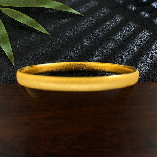 【限时克减150元】足金999.9 古法空心固口拉丝工艺星闪金轮胎手镯（面宽约5.6-6mm）(ANWGFSZ01120-3),(预售产品下单后不退款不退货不换货不补差价) 商品图1