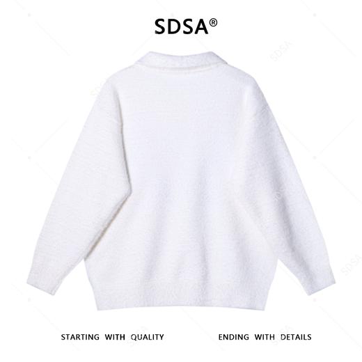 81039SDSA男士秋冬新款痞帅男装复古毛衣抽象刺绣人物翻领针织衫百搭 商品图5