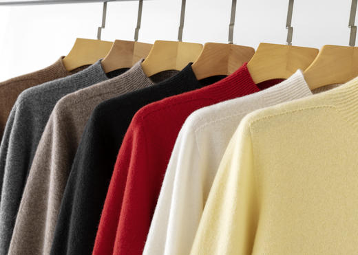 【高品质私服】【无缝羊绒混纺半高领光板长袖】如同轻抚云朵般的细腻与顺滑，贴身穿着时能给予肌肤最温柔的呵护，做工精致，纹路特别细腻，休闲又日常，上班上学穿都合适YS5802-CC 商品图5