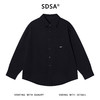 8583606SDSA秋冬新款痞帅男装韩版潮牌提花纽扣翻领长袖衬衫宽松简约衬衣 商品缩略图1