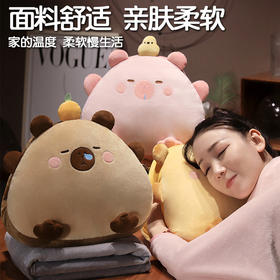 【暖手+抱枕+毯子三合一！PP棉填充 回弹快】舒适柔软，抱枕被子两用办公室午睡毯沙发枕头毛毯四季通用抱枕毯子二合一。rb