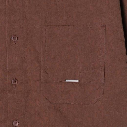 8583606SDSA秋冬新款痞帅男装韩版潮牌提花纽扣翻领长袖衬衫宽松简约衬衣 商品图3