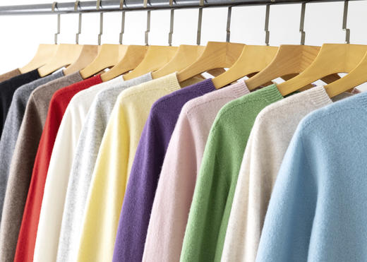 【高品质私服】【无缝羊绒混纺圆领光板长袖】精选了羊绒、羊毛和貂毛这三种顶级材质，做工精致，纹路特别细腻，休闲又日常，上班上学穿都合适YS5801-CC 商品图1