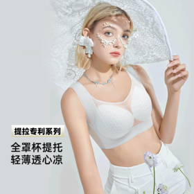 💗【提拉女王圆润款B-F】【7D超细纤维透气】润微洞洞模杯透气风王面料蜂巢+侧边果冻条文胸内衣 提拉薄纱【提拉系列】