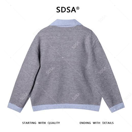 72392SDSA秋冬新款痞帅男装韩版口袋撞色半拉链翻领针织衫毛衣百搭 商品图5