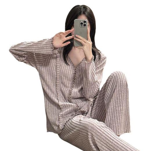 【玫瑰花语】女2025新款春秋季甜美休闲长袖长裤宽松可外穿家居服套装 商品图4