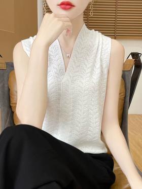 2025夏季新款打底吊带背心女士冰丝无袖t恤V领上衣