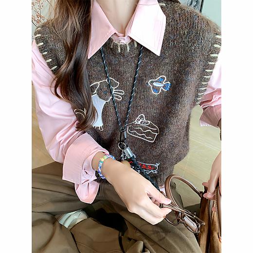 <曾小咸推荐>复古背心设计感叠穿马甲【预售款，预计3-15天发货】 商品图1