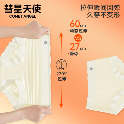 彗星天使不夹臀不卡裆内裤女高腰5A抑菌蚕丝裆透气云感裤四季可穿067# 商品图3