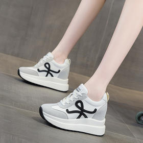 新款阿甘鞋真皮厚底内增高10cm百搭休闲老爹鞋德训单鞋AM1320