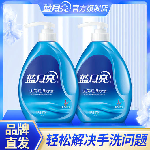 80001565【品牌直发】 蓝月亮薰衣草手洗专用洗衣液500g*2  轻松解决手洗问题 商品图0