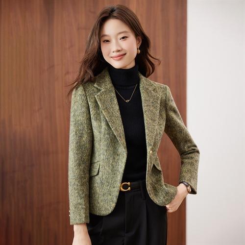 气质修身含羊毛，西装外套小个子上衣HR-SSFB20210A 商品图3
