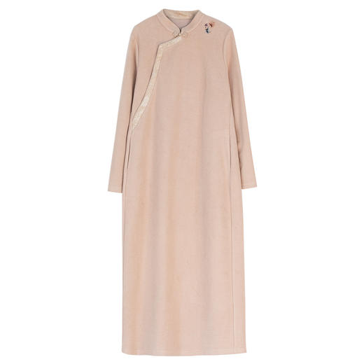 牧衣游原创 手工刺绣纯棉连衣裙柔软舒适宽松新中式改良旗袍 故里 商品图4