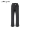 会员福利【小个子天菜】拉夏贝尔/La Chapelle高腰显瘦直筒烟管裤小个子牛仔裤秋季新款百搭九分裤 商品缩略图8