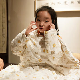 东济堂儿童纯棉加厚养生睡袋  防踢被，被子般宽松，睡袋样贴心