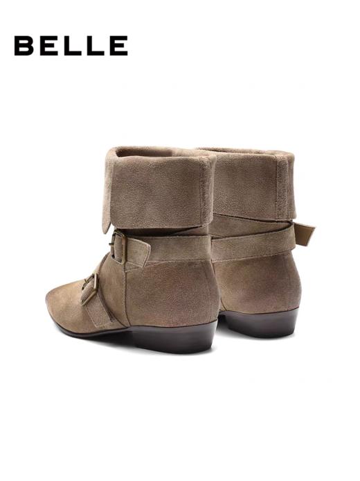 BF楼百丽复古显瘦时装靴子女2025冬新商场同款西部中筒靴BFB62DS5 商品图3