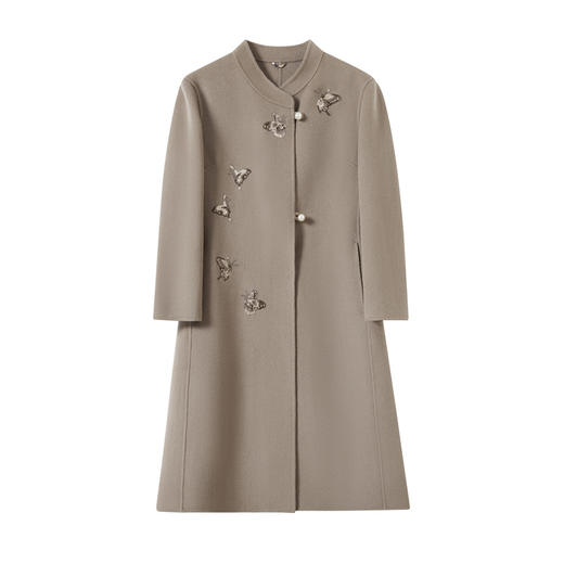 TC215886毛呢大衣羊毛呢大衣时尚刺绣 商品图4