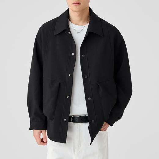 墨麦客男装简约通勤夹克男2025春新款立体口袋拼接男士外套81285 商品图2