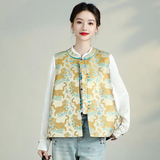 织锦提花新中式马甲AYK2403147 商品图1