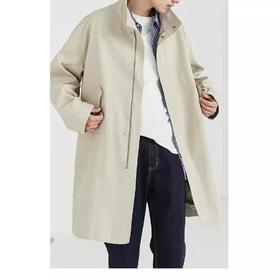 预售秋季新品 2025秋季设计感立领中长款风衣男士薄款派克服韩版宽松外套