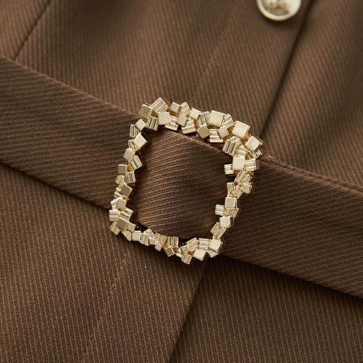 「高货wl」全新升级【铂金会员395/天猫529/差价134】(20940)洛诗琳轻奢简约通勤无袖连衣裙2025秋季收腰系带背心A字裙 商品图3